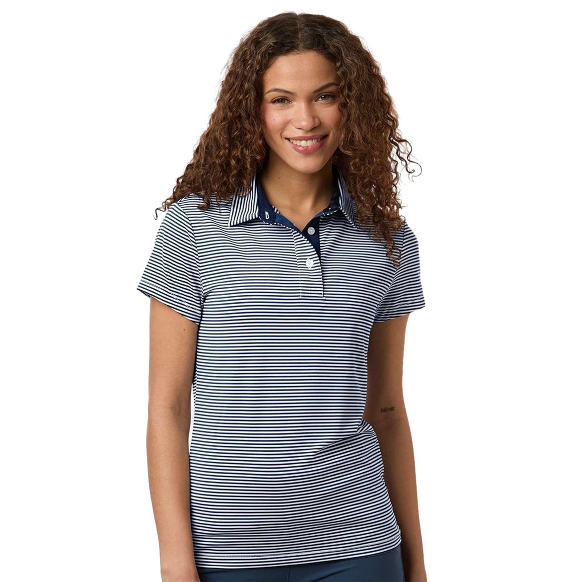 Swannies - Women's Kayla Striped Polo - SW1110L - MAD Merch USA