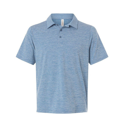 Team 365 - Men's Relay Heathered Stripe Polo - TT125 - MAD Merch USA