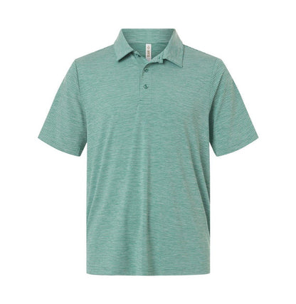 Team 365 - Men's Relay Heathered Stripe Polo - TT125 - MAD Merch USA