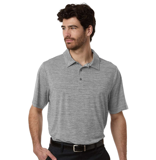 Team 365 - Men's Relay Heathered Stripe Polo - TT125 - MAD Merch USA