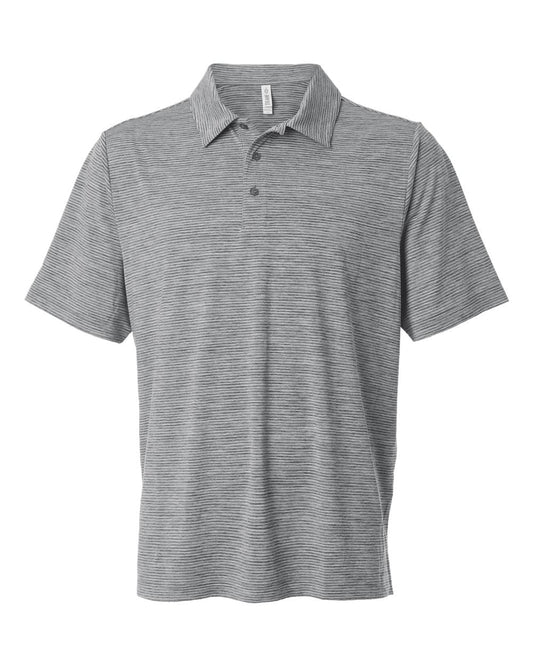 Team 365 - Men's Relay Heathered Stripe Polo - TT125 - MAD Merch USA