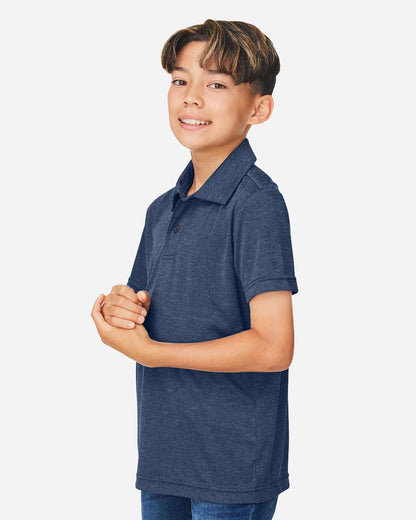 Team 365 - Youth Zone Sonic Heather Performance Polo - TT51HY - MAD Merch USA