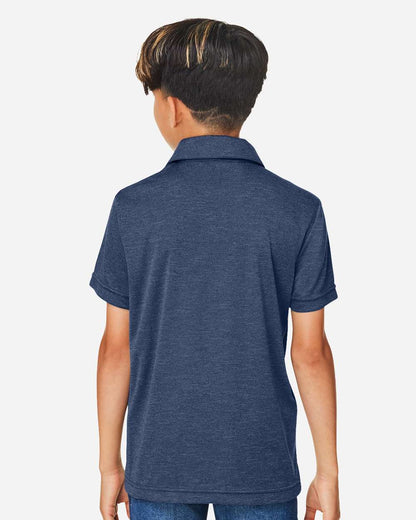 Team 365 - Youth Zone Sonic Heather Performance Polo - TT51HY - MAD Merch USA