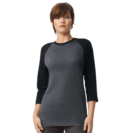 Unisex CVC Three-Quarter Sleeve Tee - 2003CVC - MAD Merch USA