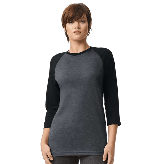 Unisex CVC Three-Quarter Sleeve Tee - 2003CVC - MAD Merch USA