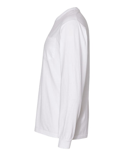 Unisex Garment-Dyed Heavyweight Long Sleeve Pocket T-Shirt - 4410 - MAD Merch USA