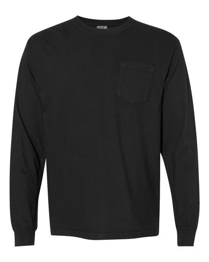 Unisex Garment-Dyed Heavyweight Long Sleeve Pocket T-Shirt - 4410 - MAD Merch USA