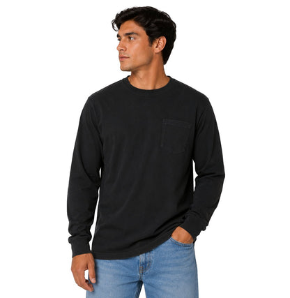 Unisex Garment-Dyed Heavyweight Long Sleeve Pocket T-Shirt - 4410 - MAD Merch USA
