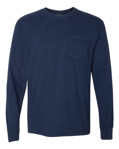 Unisex Garment-Dyed Heavyweight Long Sleeve Pocket T-Shirt - 4410 - MAD Merch USA