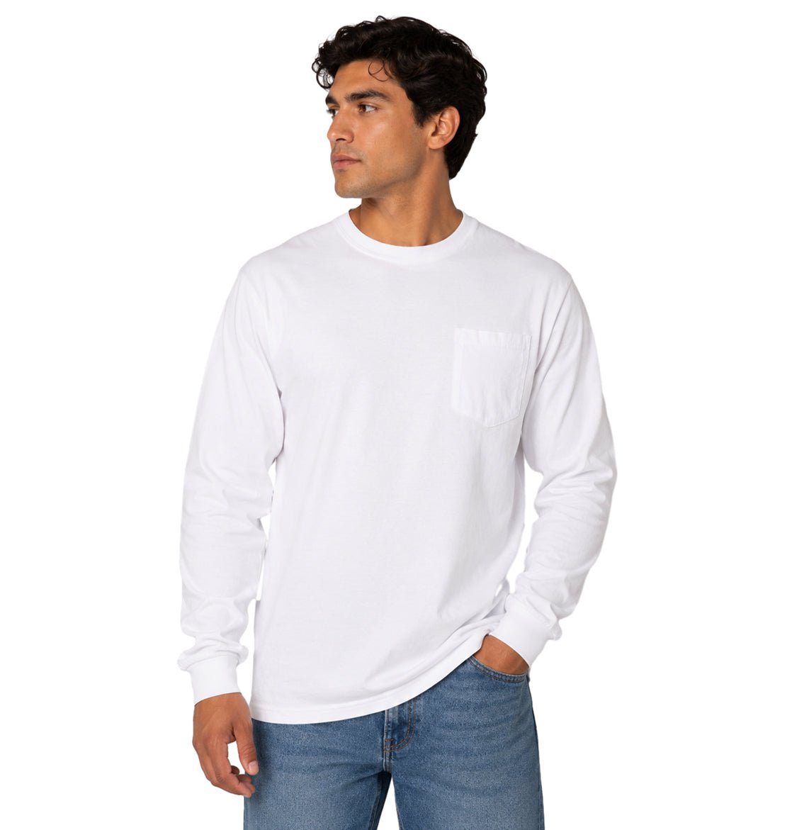 Unisex Garment-Dyed Heavyweight Long Sleeve Pocket T-Shirt - 4410 - MAD Merch USA