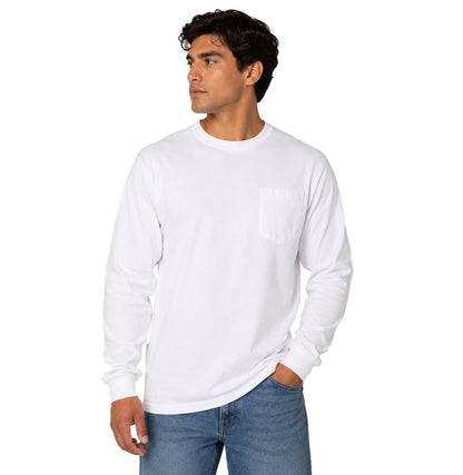 Unisex Garment-Dyed Heavyweight Long Sleeve Pocket T-Shirt - 4410 - MAD Merch USA