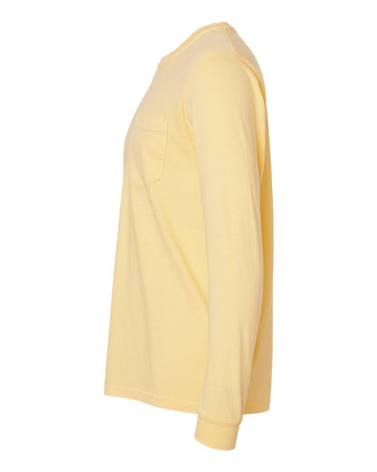 Unisex Garment-Dyed Heavyweight Long Sleeve Pocket T-Shirt - 4410 - MAD Merch USA