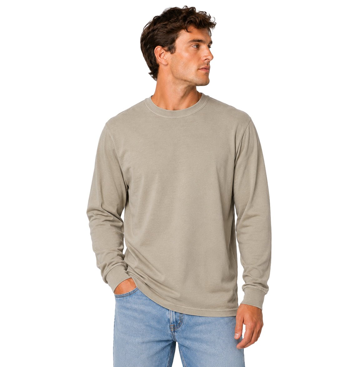 Unisex Garment-Dyed Heavyweight Long Sleeve T-Shirt - 6014 - MAD Merch USA