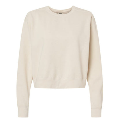 Women's Garment-Dyed Mid-Length Crewneck Sweatshirt - 1566L - MAD Merch USA
