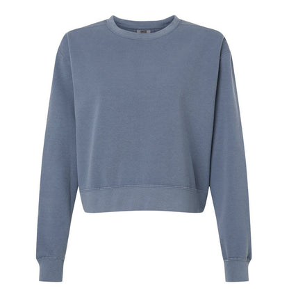 Women's Garment-Dyed Mid-Length Crewneck Sweatshirt - 1566L - MAD Merch USA