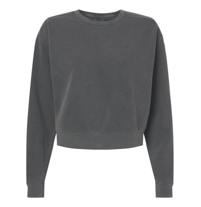 Women's Garment-Dyed Mid-Length Crewneck Sweatshirt - 1566L - MAD Merch USA