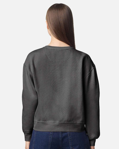 Women's Garment-Dyed Mid-Length Crewneck Sweatshirt - 1566L - MAD Merch USA