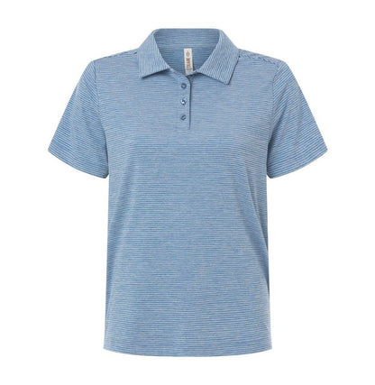 Women's Relay Heathered Stripe Polo - TT125W - MAD Merch USA