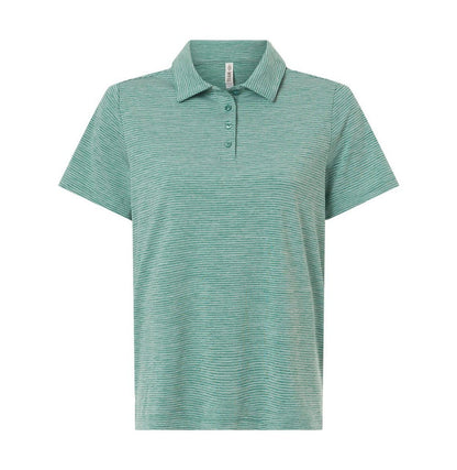 Women's Relay Heathered Stripe Polo - TT125W - MAD Merch USA