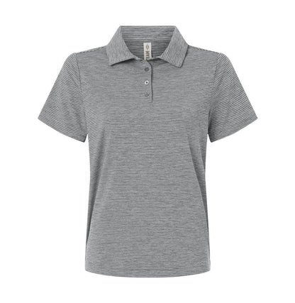 Women's Relay Heathered Stripe Polo - TT125W - MAD Merch USA