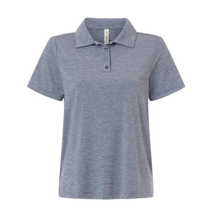 Women's Relay Heathered Stripe Polo - TT125W - MAD Merch USA