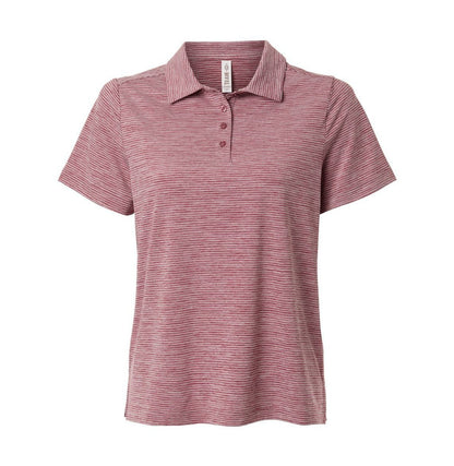 Women's Relay Heathered Stripe Polo - TT125W - MAD Merch USA