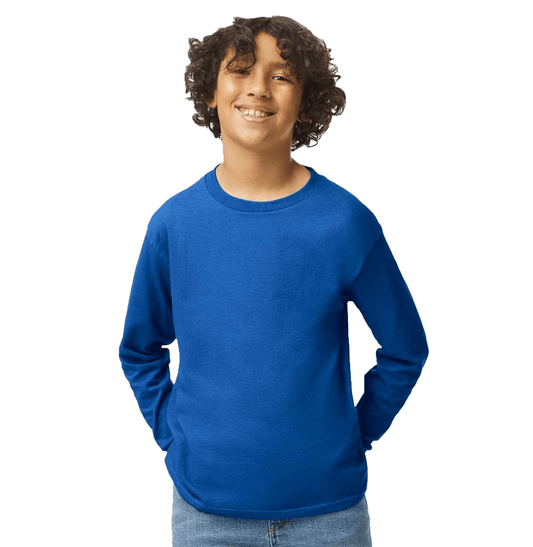 Youth Heavy Cotton™ Long Sleeve T-Shirt - 5400B - MAD Merch USA